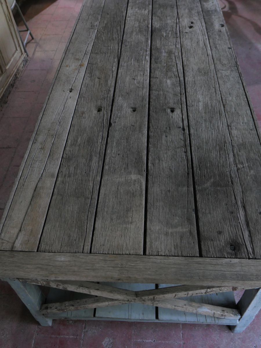 tres grande table basse etabli industriel – Image 13