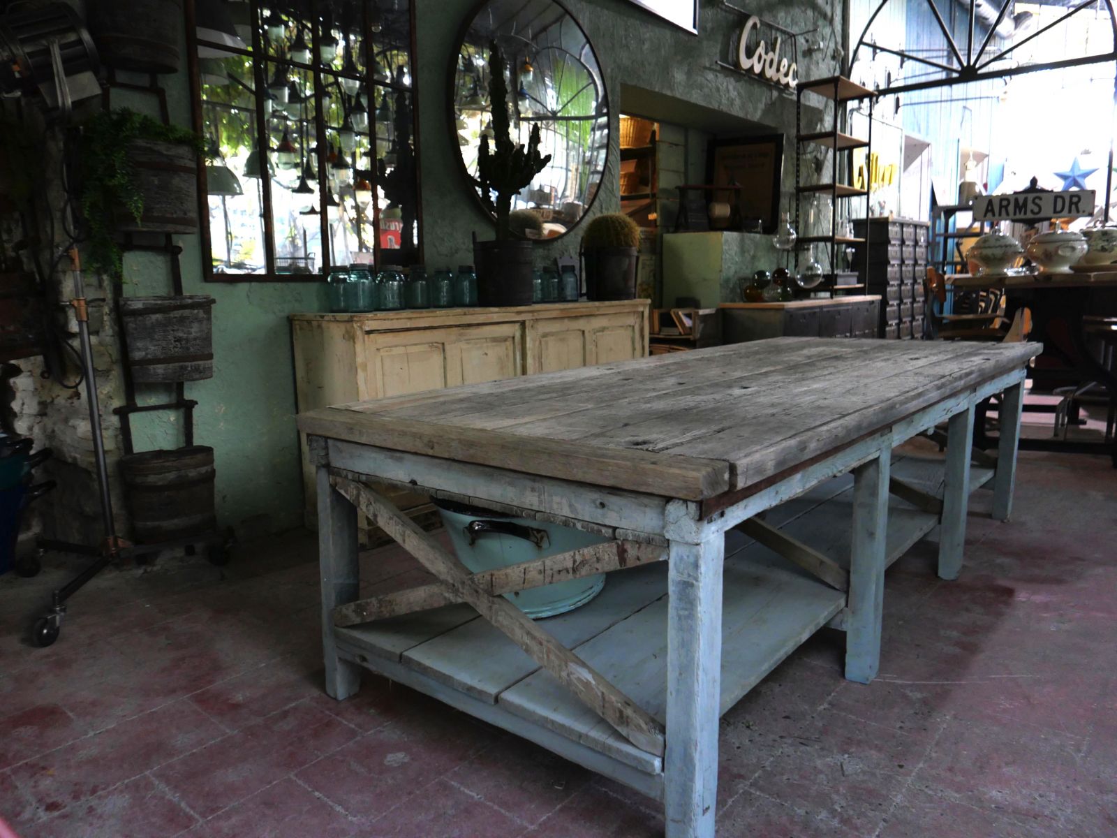 tres grande table basse etabli industriel – Image 15