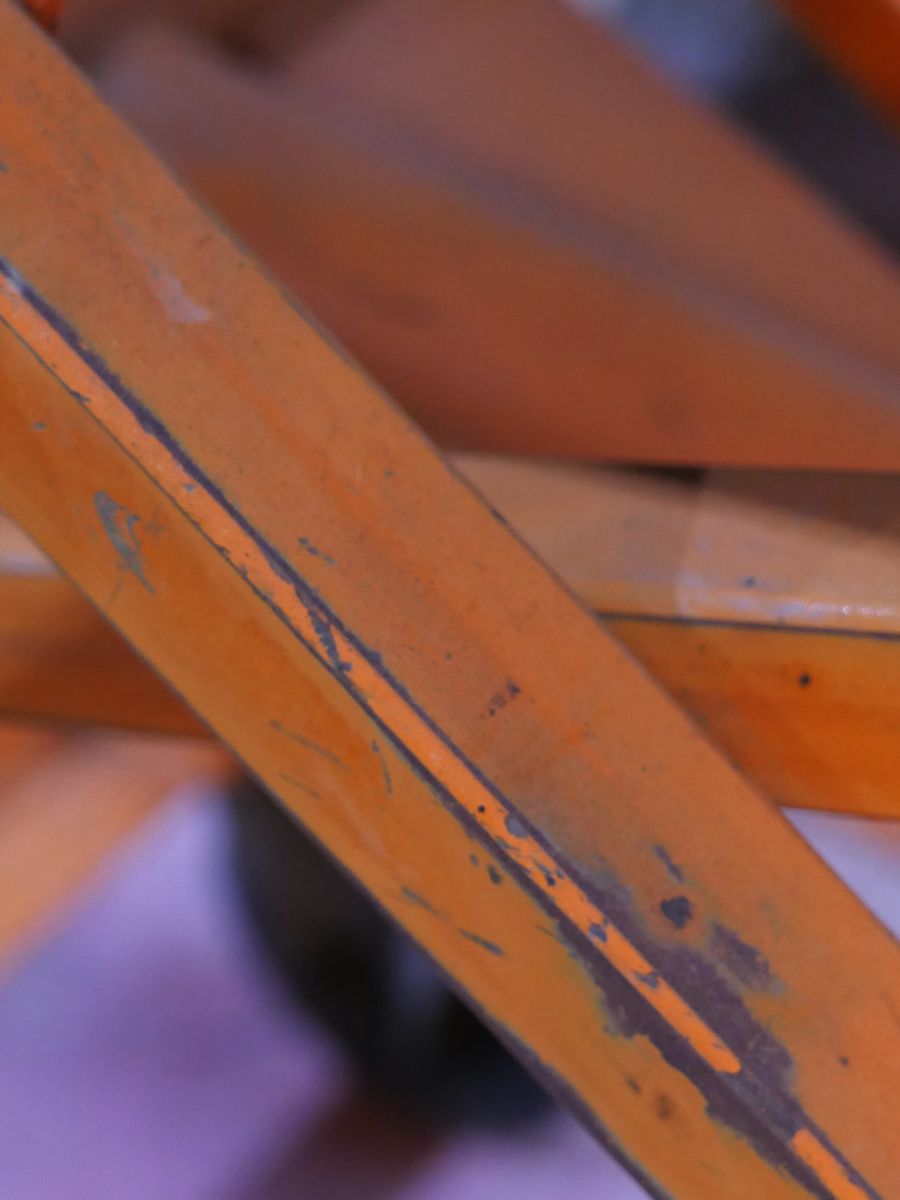 Ancienne table elevatrice d'atelier console ou table basse patine d'origine – Image 11