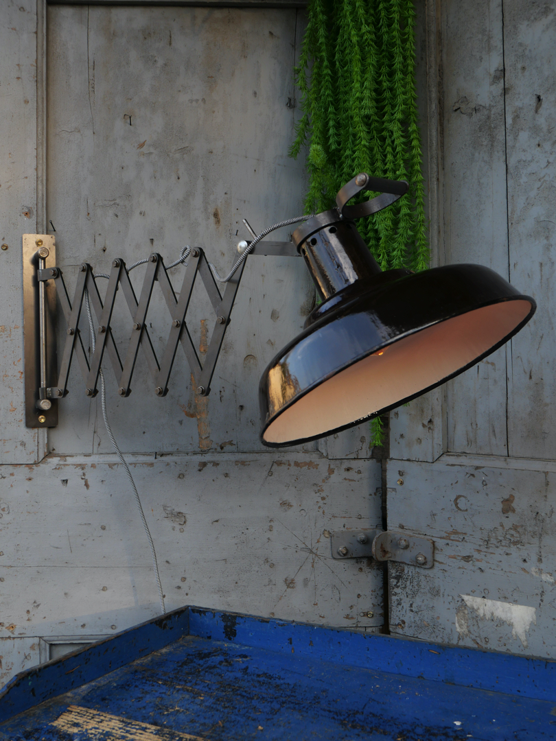 applique lampe accordéon industrielle Russe chocolat – Image 2