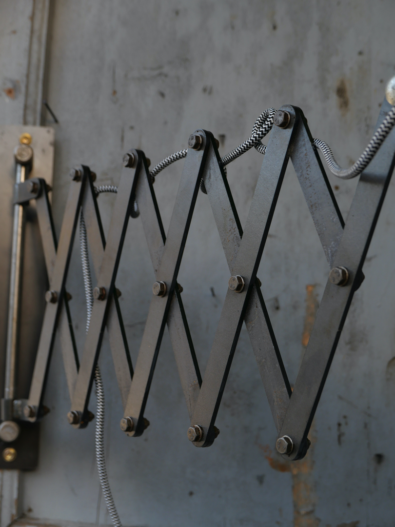 applique lampe accordéon industrielle Russe chocolat – Image 7