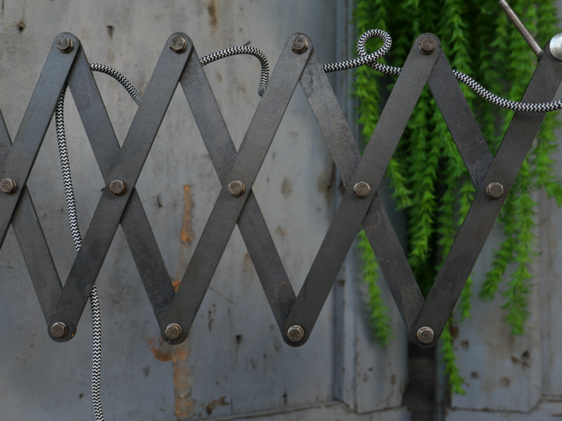 applique lampe accordéon industrielle Russe chocolat – Image 8