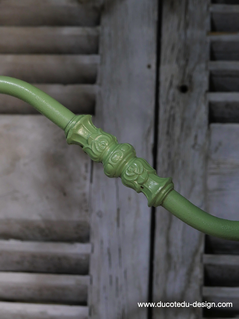 applique Lampe murale de cour, col de cygne exterieur vert abat jour noir – Image 6