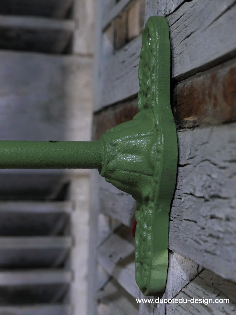 applique Lampe murale de cour, col de cygne exterieur vert abat jour noir – Image 7