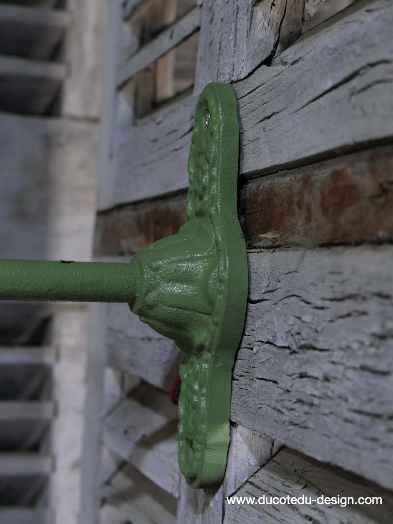 applique Lampe murale de cour, col de cygne exterieur vert abat jour vert – Image 8