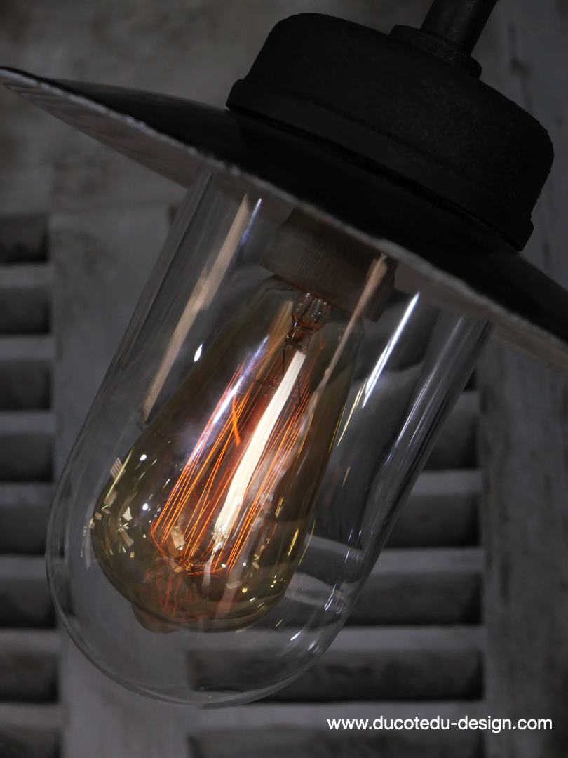 applique Lampe murale de cour, col de cygne exterieur noir abat jour noir – Image 5