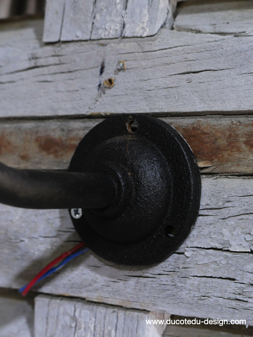 applique Lampe murale de cour, col de cygne exterieur noir abat jour noir – Image 7