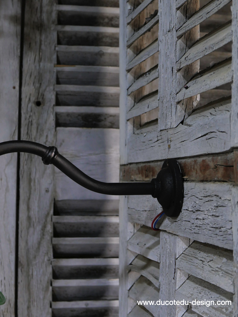 applique Lampe murale de cour, col de cygne exterieur noir abat jour noir – Image 4