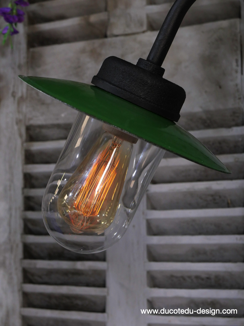 applique Lampe murale de cour, col de cygne exterieur noir abat jour noir – Image 10