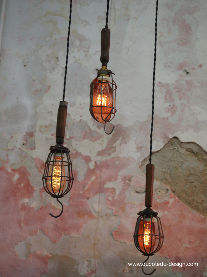 lustre de 3 baladeuse industrielle des USA equipant les caves de new York – Image 2