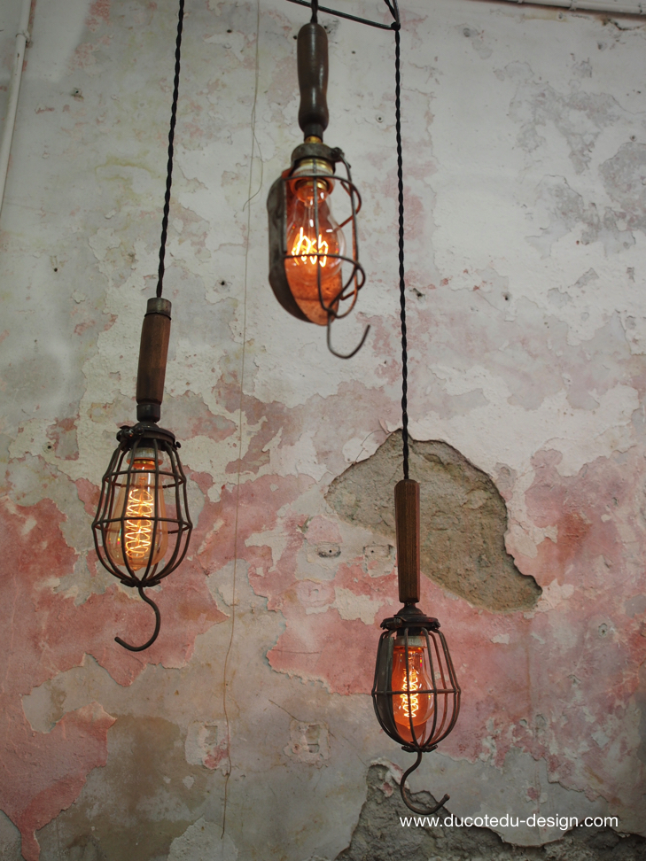 lustre de 3 baladeuse industrielle des USA equipant les caves de new York – Image 4