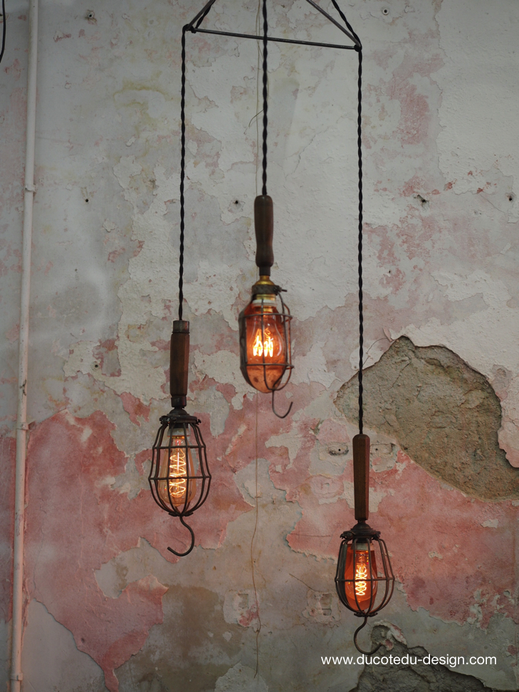 lustre de 3 baladeuse industrielle des USA equipant les caves de new York – Image 17