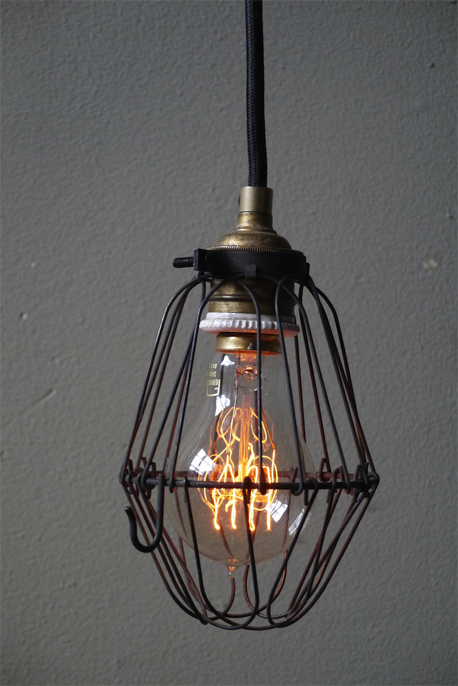 lampe suspension baladeuse industrielle cage metal – Image 5