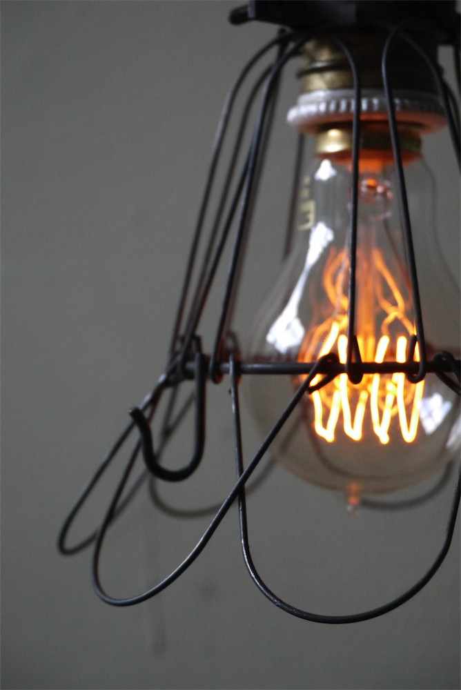 lampe suspension baladeuse industrielle cage metal – Image 7