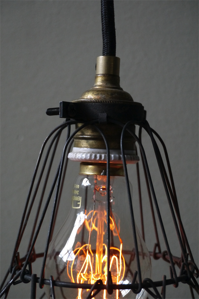 lampe suspension baladeuse industrielle cage metal – Image 8