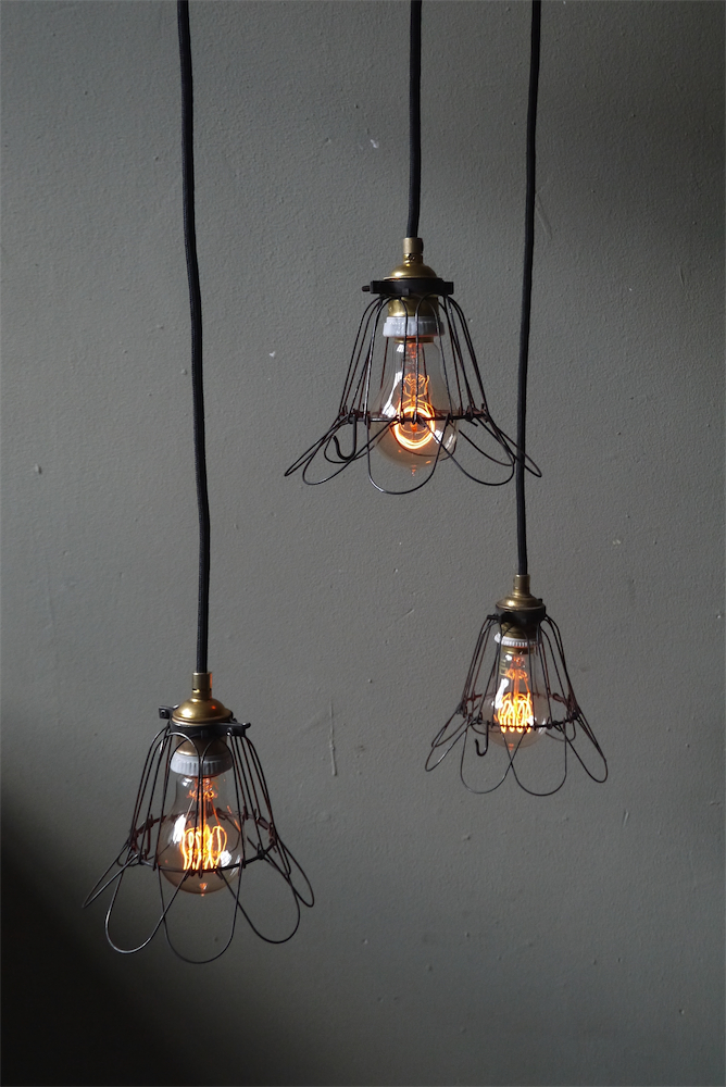 lampe suspension baladeuse industrielle cage metal – Image 9