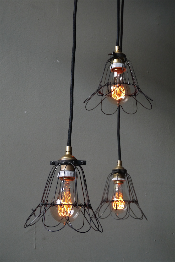 lampe suspension baladeuse industrielle cage metal – Image 12