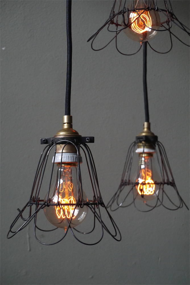 lampe suspension baladeuse industrielle cage metal – Image 13