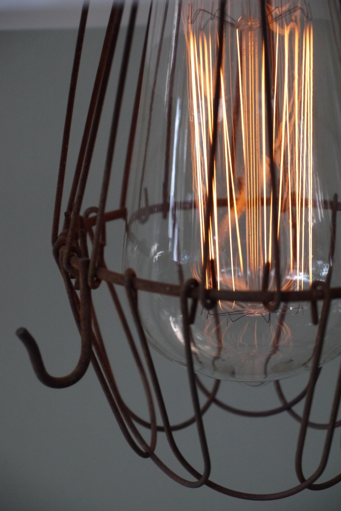 abat jour opaline lampe industrielle americaine – Image 7