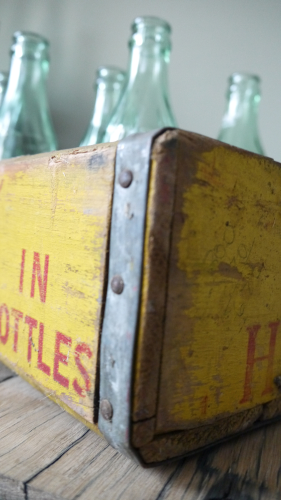 1 caisse bois brasserie café USA Coca Cola jaune – Image 6