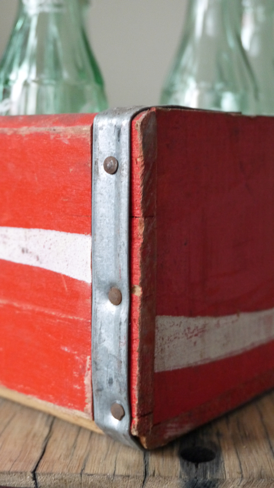 lot de 3 caisse bois brasserie café USA Coca Cola rouge – Image 7