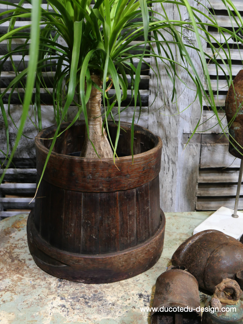 ancienne baratte a beurre, ideal cache pot – Image 4