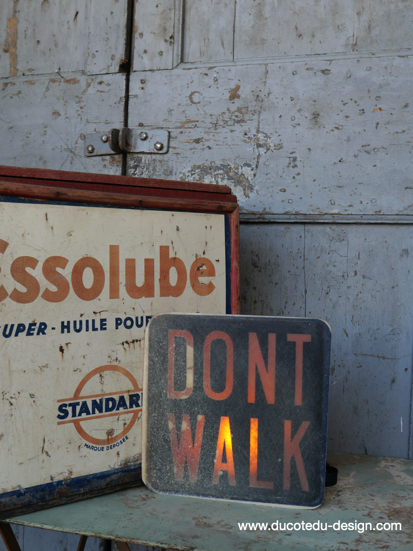 Plaque de feu don t walk americain vintage USA / dont walk – Image 2