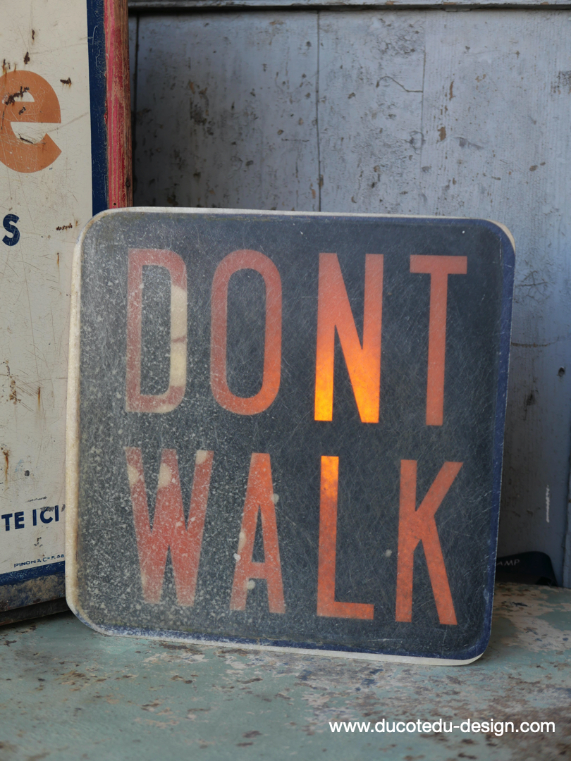Plaque de feu don t walk americain vintage USA / dont walk – Image 3