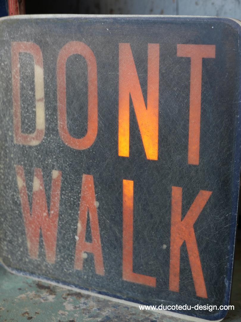 Plaque de feu don t walk americain vintage USA / dont walk – Image 4