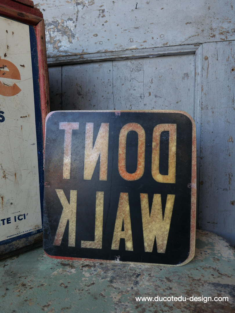 Plaque de feu don t walk americain vintage USA / dont walk – Image 6