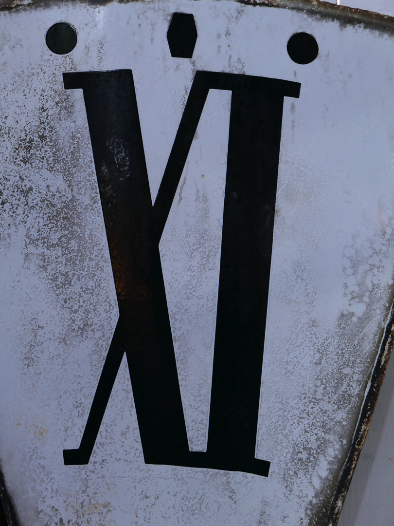 ancien cartouche d horloge emaille XI – Image 5