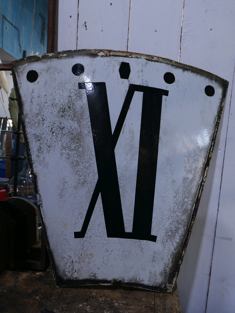 ancien cartouche d horloge emaille XI – Image 10