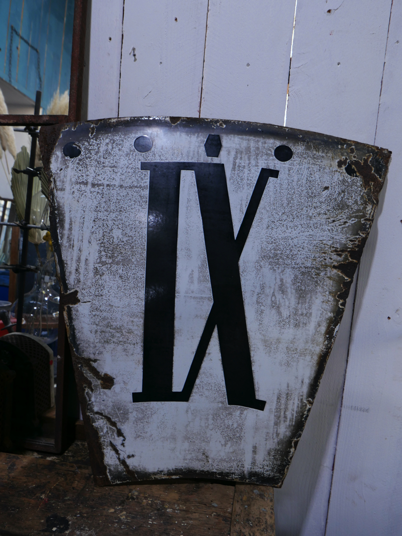 ancien cartouche d horloge emaille IX – Image 2