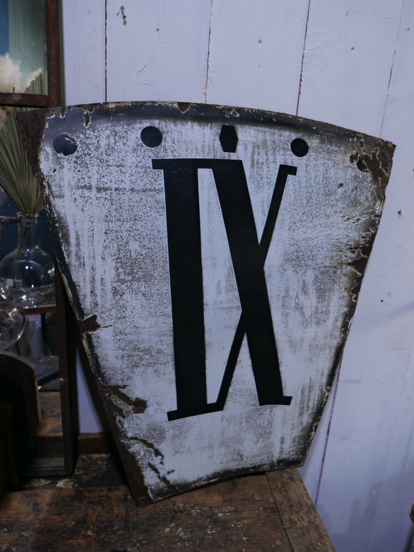 ancien cartouche d horloge emaille IX – Image 4