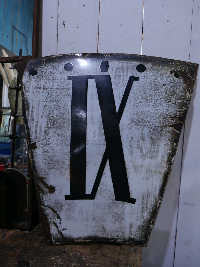 ancien cartouche d horloge emaille IX – Image 8