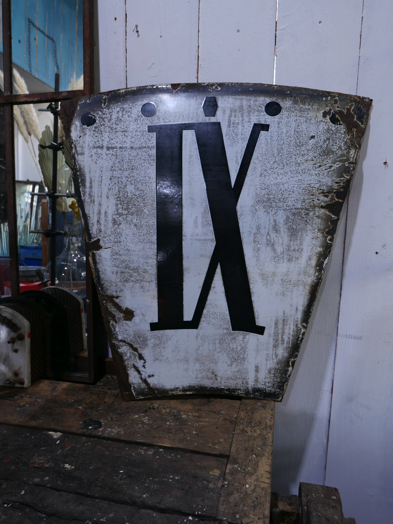 ancien cartouche d horloge emaille IX – Image 9