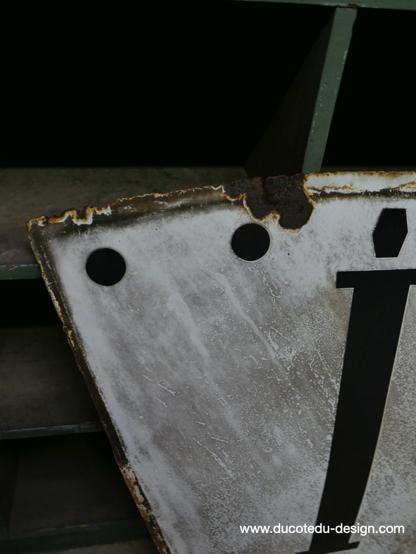 ancien cartouche d horloge emaille I – Image 3