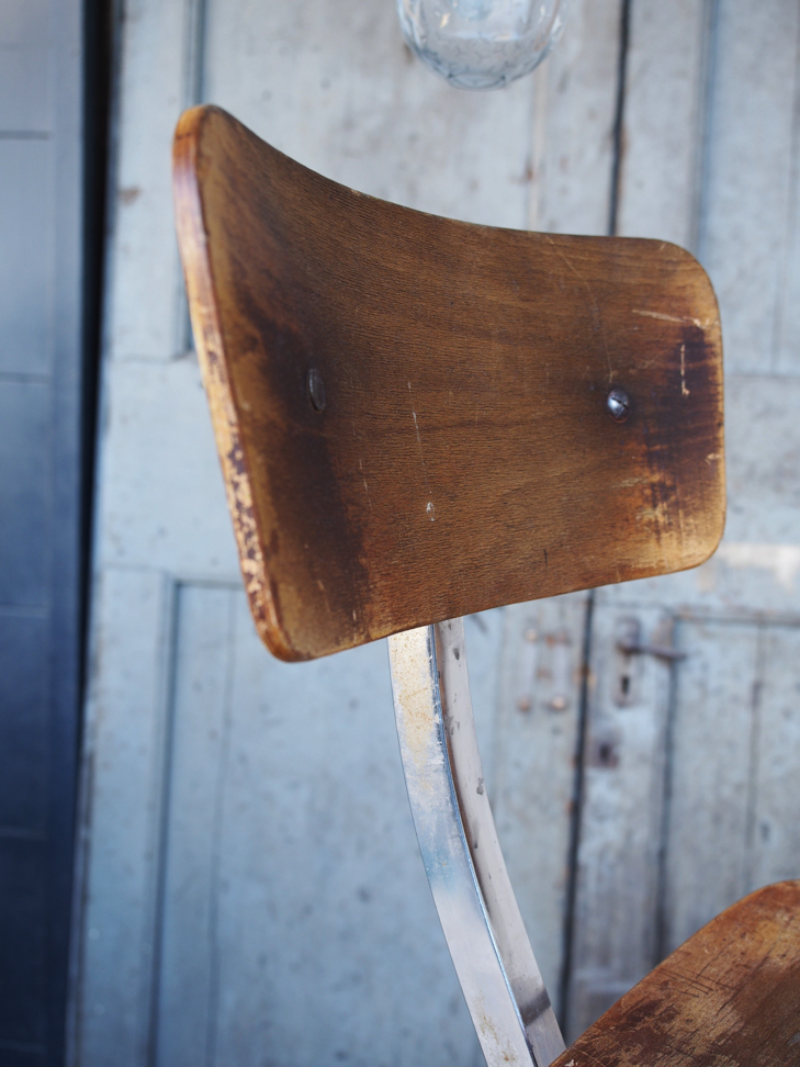 chaise atelier bienaise basse dans leur jus metal et bois – Image 7