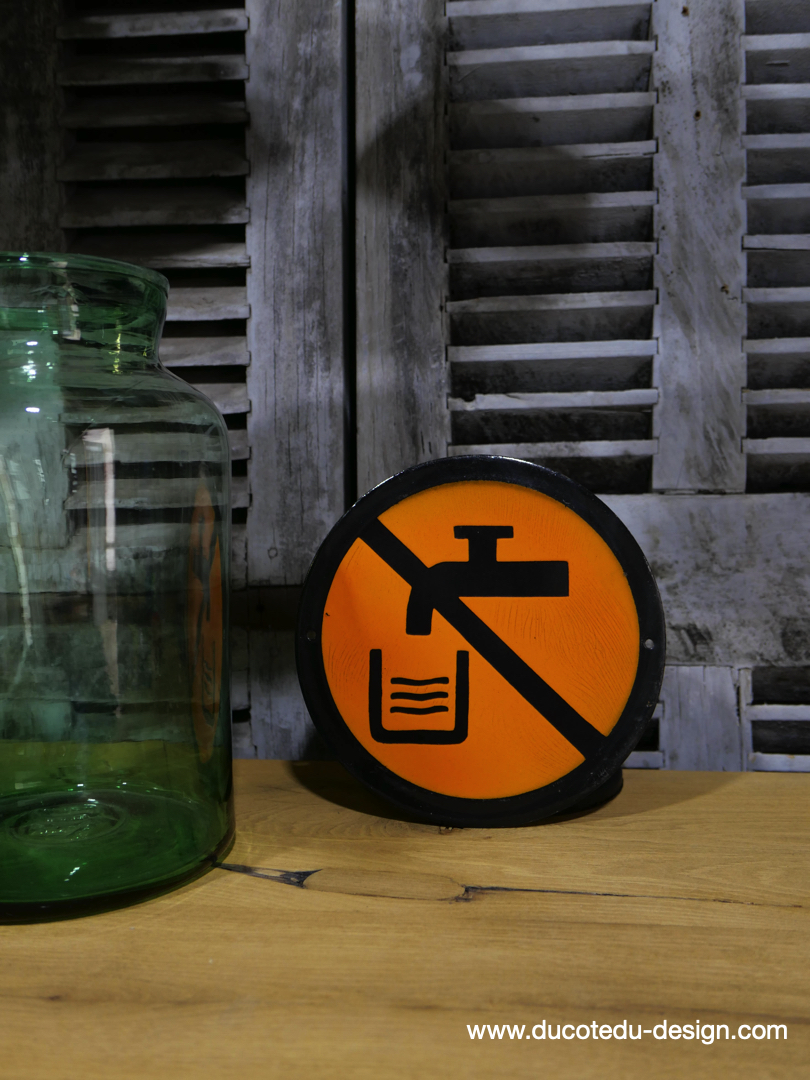 Plaque emaillee signalitique usine russe eau non potable R83 – Image 2