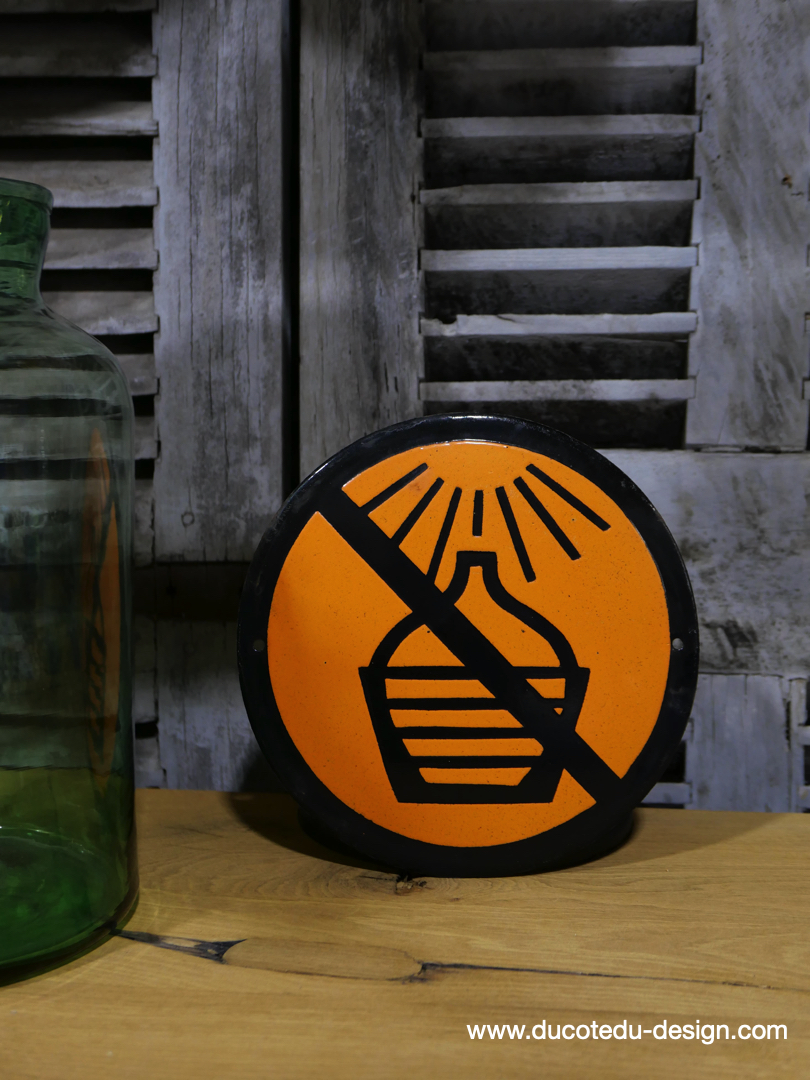 Plaque emaillee signalitique usine russe no chaleur ref R88 – Image 2