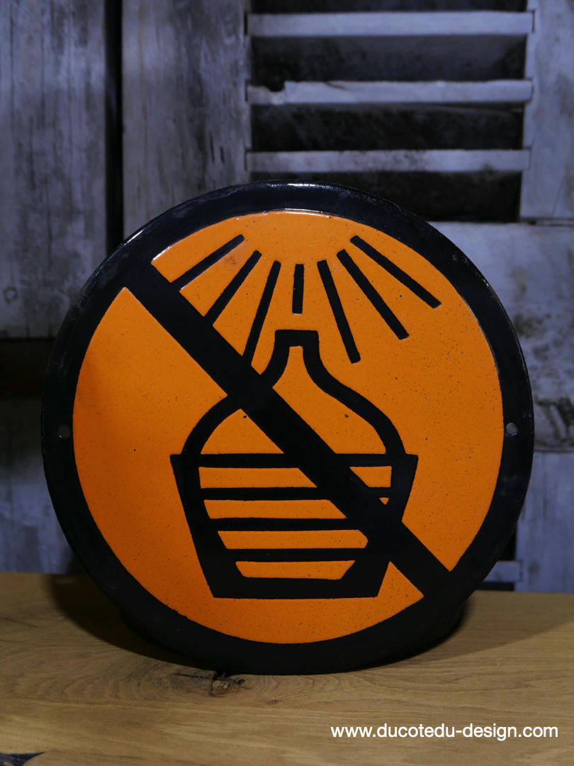 Plaque emaillee signalitique usine russe no chaleur ref R88 – Image 3