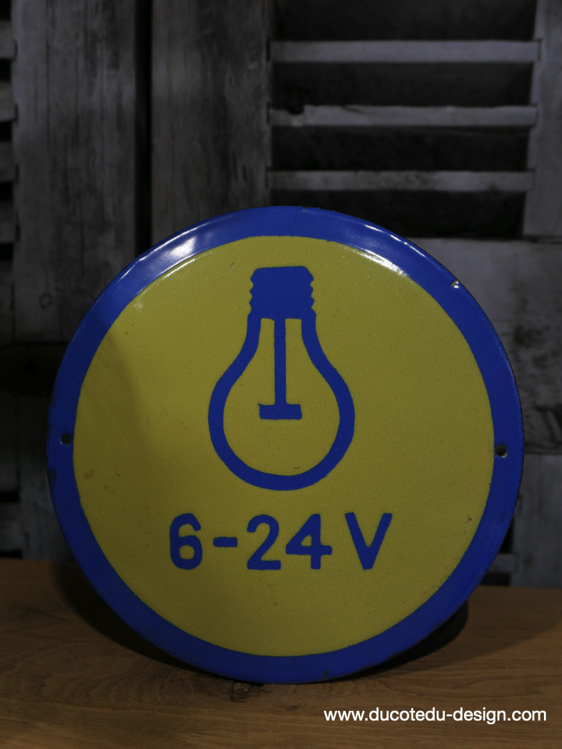 Plaque emaillee signalitique usine russe ampoule R93 – Image 3