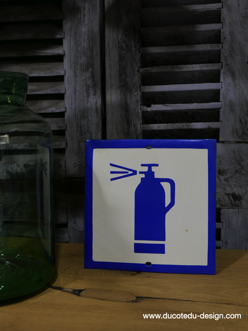 Plaque emaillee signalitique usine russe exctincteur ref C101 – Image 2