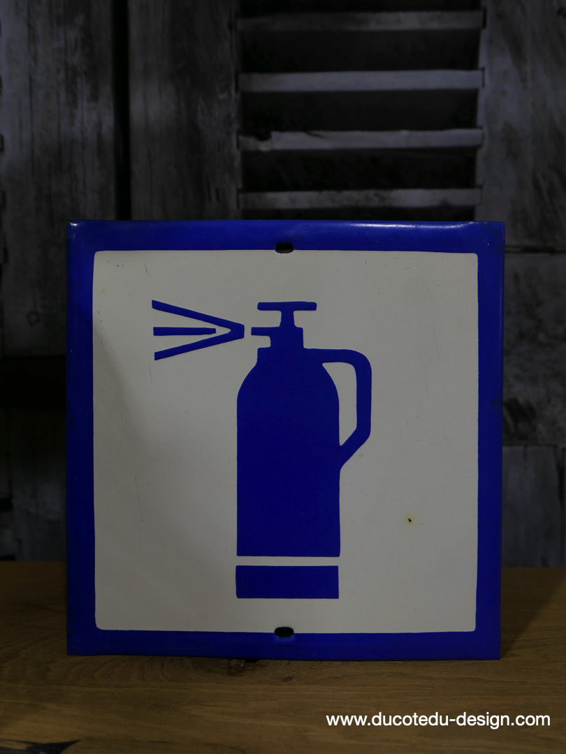 Plaque emaillee signalitique usine russe exctincteur ref C101 – Image 3