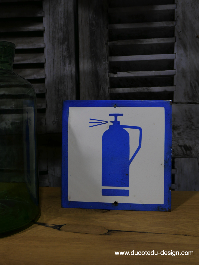 Plaque emaillee signalitique usine russe exctincteur ref C102 – Image 2