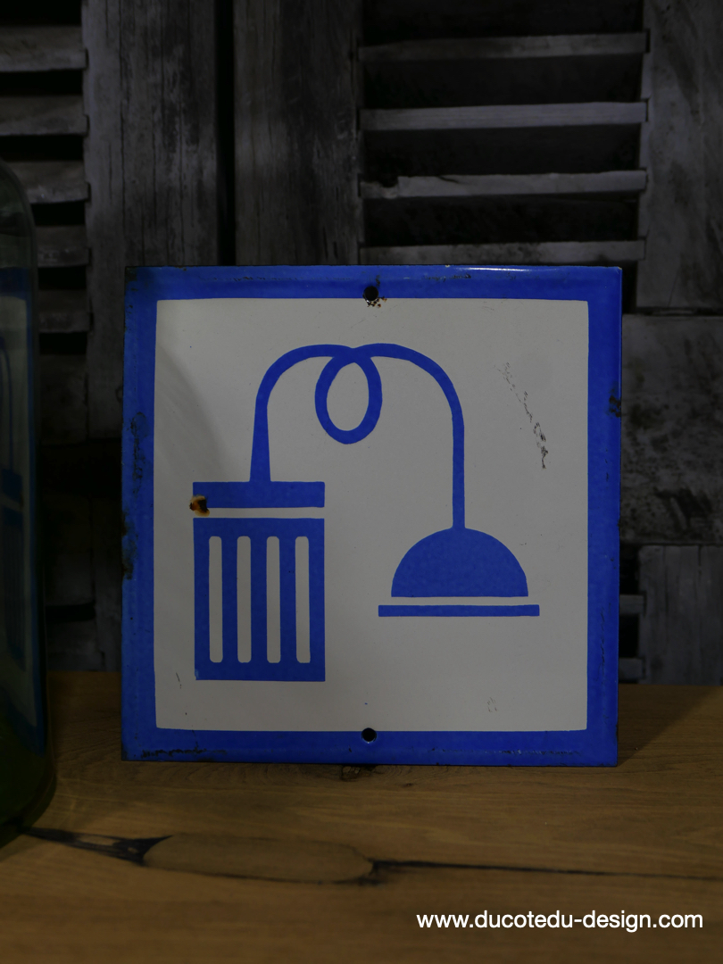 Plaque emaillee signalitique usine russe douche ref C103 – Image 3