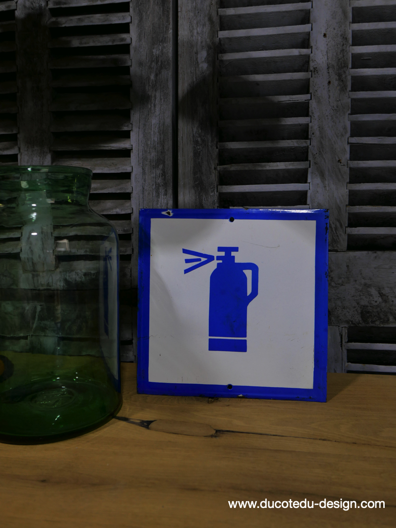 Grande plaque emaillee signalitique usine russe oxygene ref G30 – Image 2