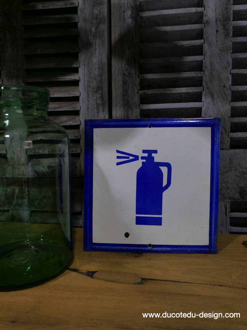 Grande plaque emaillee signalitique usine russe oxygene ref G31 – Image 2