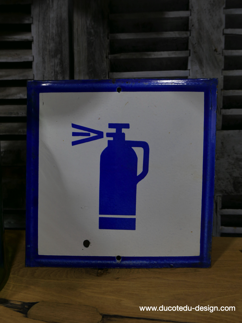 Grande plaque emaillee signalitique usine russe oxygene ref G31 – Image 3