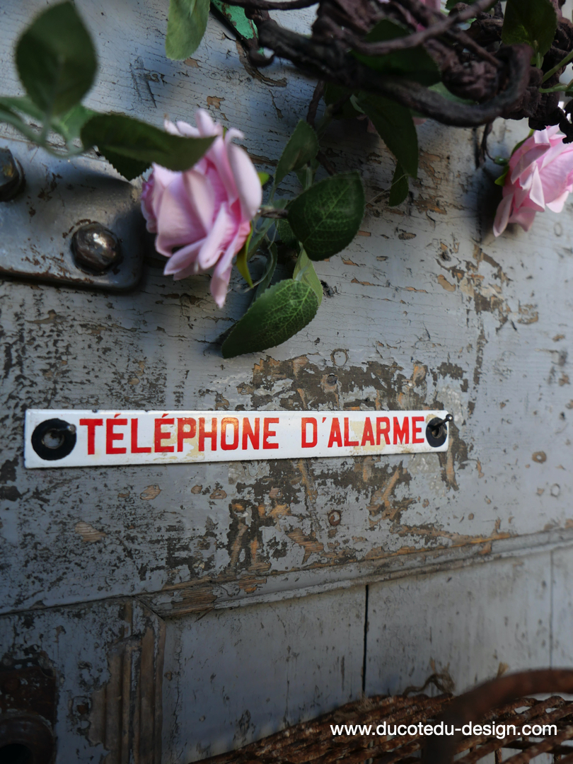 Ancienne plaque emaillee telephone d'alarme – Image 2